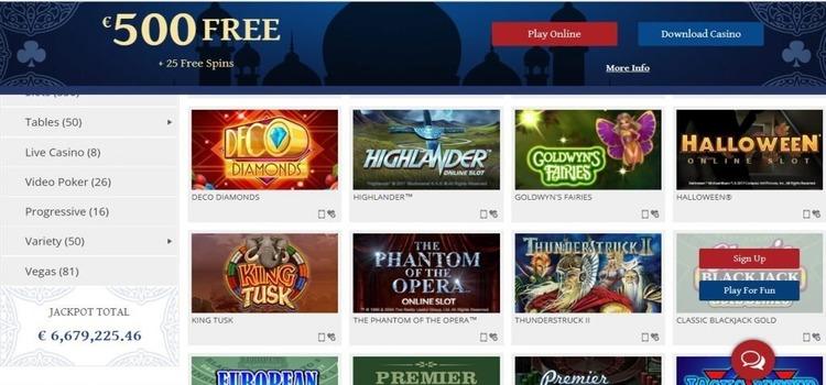 7Sultans Casino spelaanbod