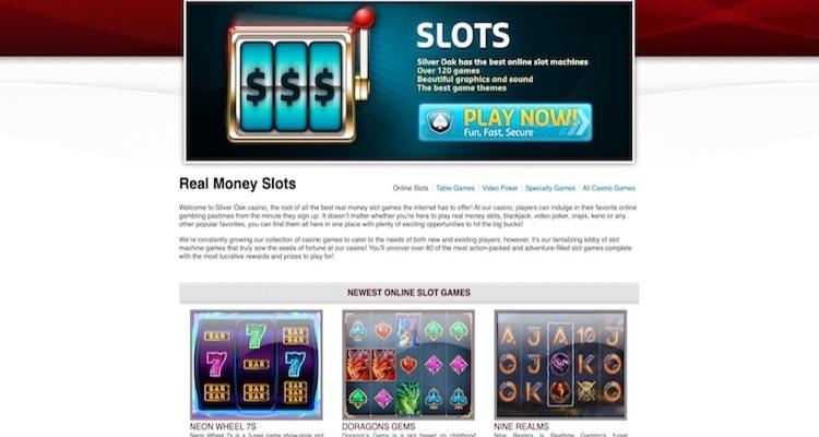Silver Oak Casino online slots