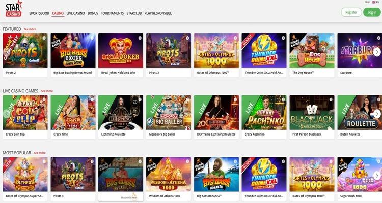 Star casino spellen