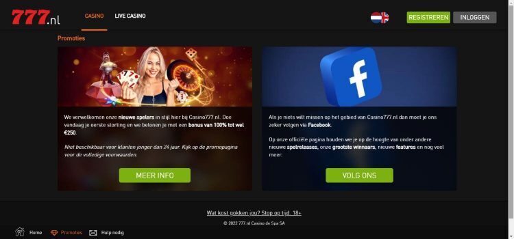 777 Casino Promoties