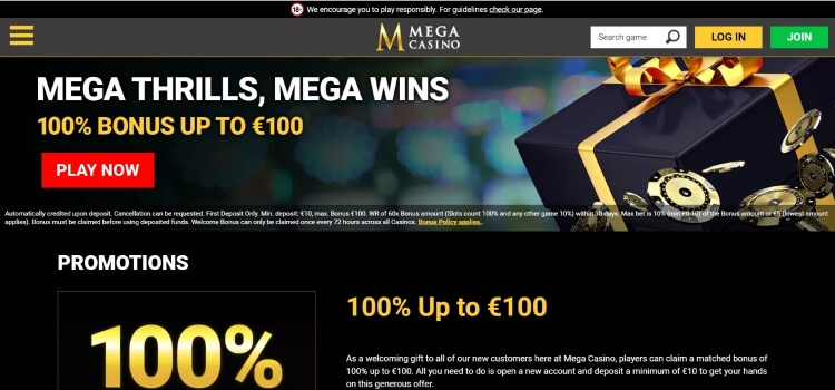 MEGA CASINO | Beste Online Casino Reviews | gokken online