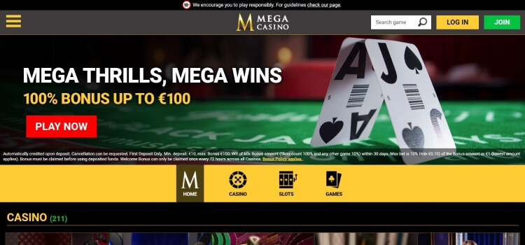 MEGA CASINO | Beste Online Casino Reviews | casinovergelijker.net