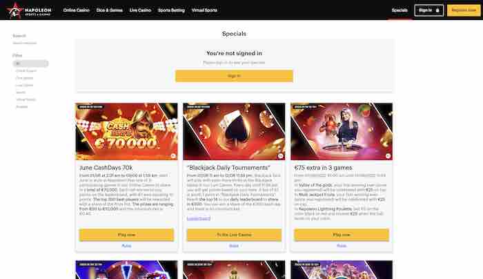 Napoleon Casino | Beste Online Casino Reviews | speel casino online