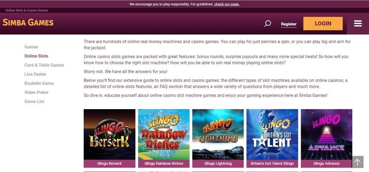 Simba Games | Beste Online Casino Reviews | speel casino online