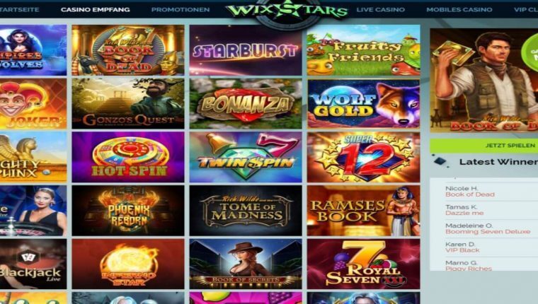 WixStars | Beste Online Casino Reviews | live casino