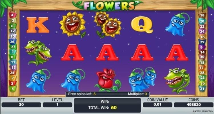Flowers online slot winst