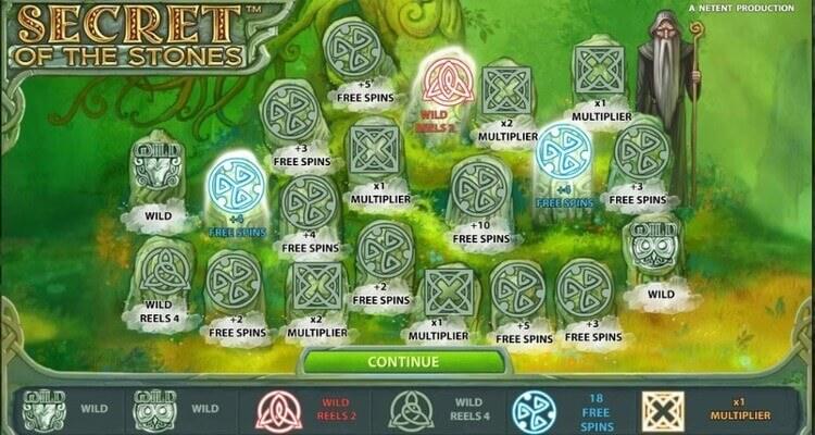 Secret of the Stones slot bonusspel