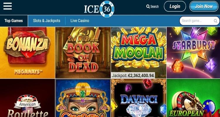 Ice 36 Casino spelaanbod