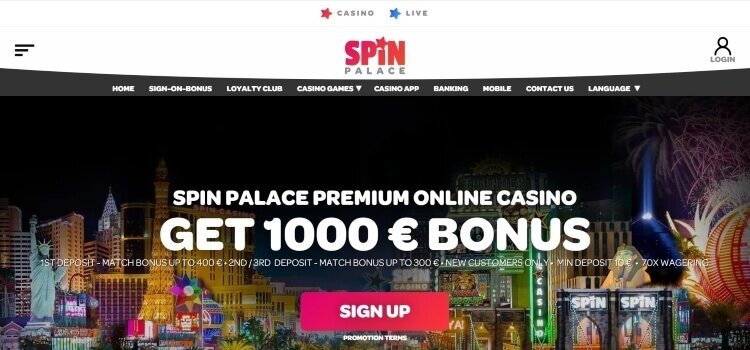 SPIN PALACE | Beste Online Casino Reviews | live casino
