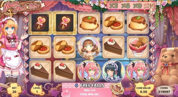 Magic Maiden Cafe slot free falls