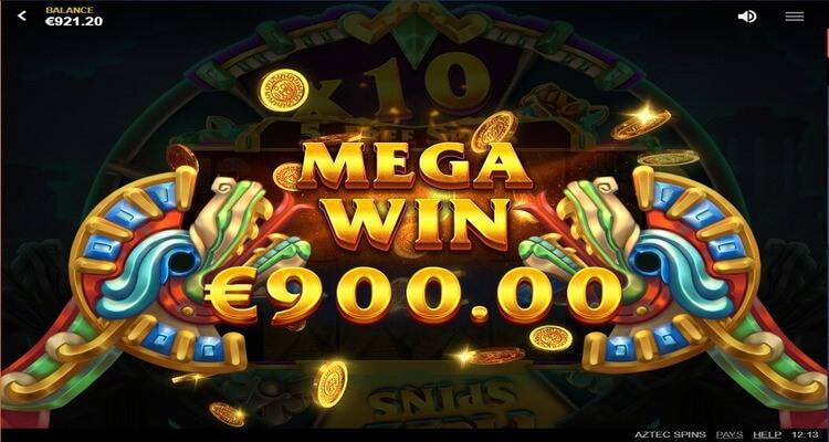 Aztec Spins slot mega win