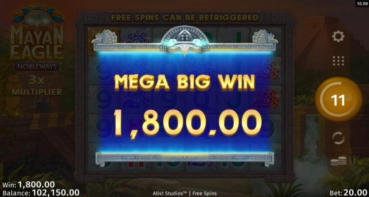 Mayan Eagle Nobleways mega big win