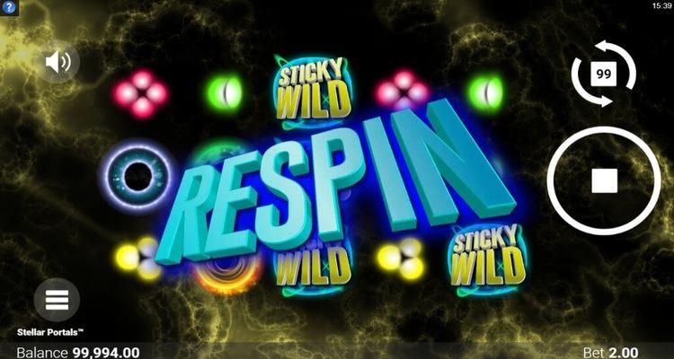 Stellar Portals slot Sticky Wild Respin Feature