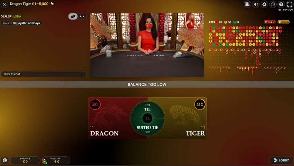 Dragon Tiger live | Beste Online Casino Spellen | speel live casino online