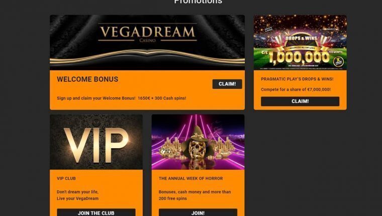 Vegadream | Betrouwbare Online casino recensie | welkomstbonus