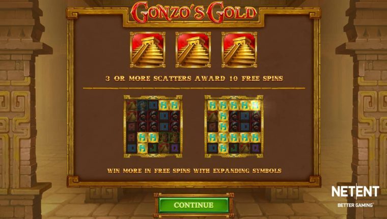 Gonzo's Gold bonus features