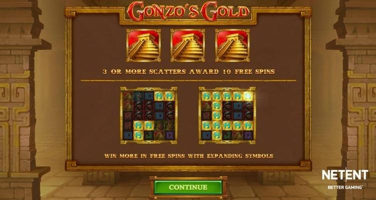 Gonzo’s Gold gokkast bonus features