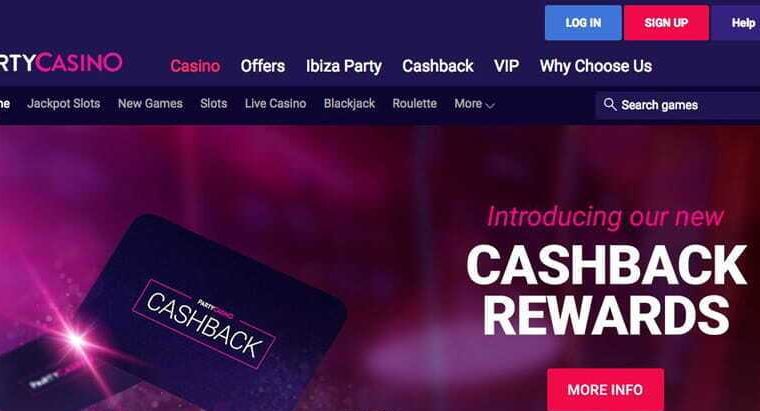 Party Casino | Online Casino Review | cash back bonus| casinovergelijker.net