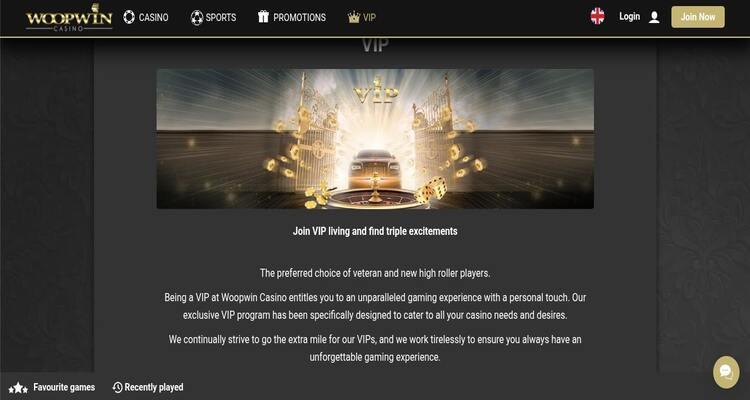 WoopWin Casino loyaliteitsprogramma