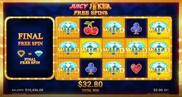 Juicy Joker Mega Moolah free spins