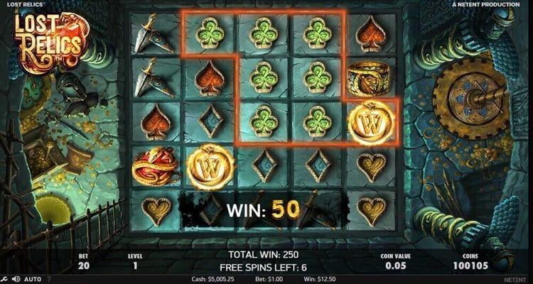 Lost Relics slot Free Spins