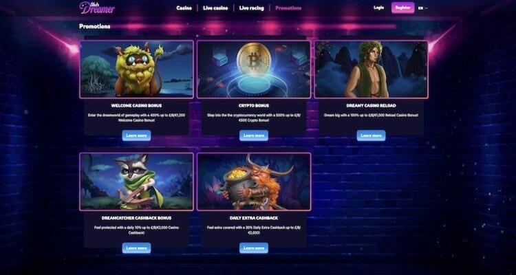 Slots Dreamer Casino promoties