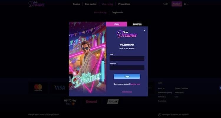 Slots Dreamer Casino registreren