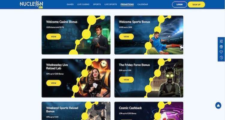 Nucleonbet Casino bonussen