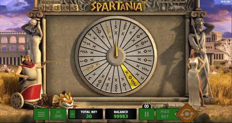 Spartania slot Wheel of Fortune bonus