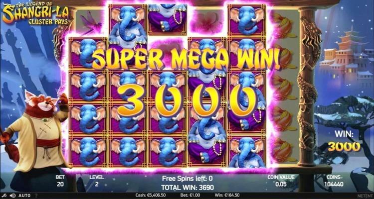 The Legend of Shangri-La Cluster Pays Free Spins