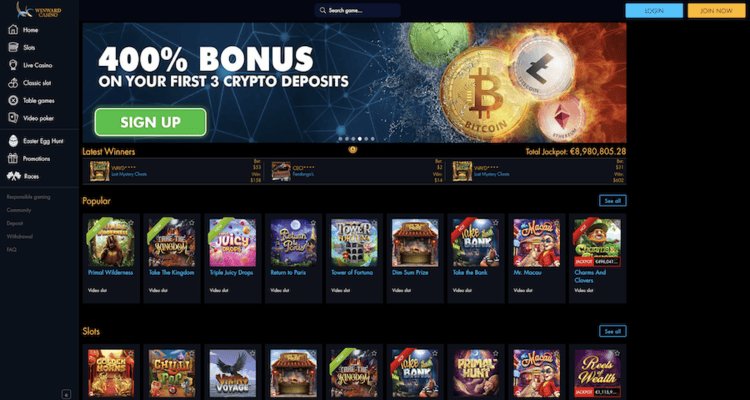 WinWard Casino spelaanbod