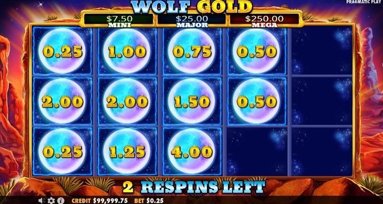 Wolf Gold slot Respins