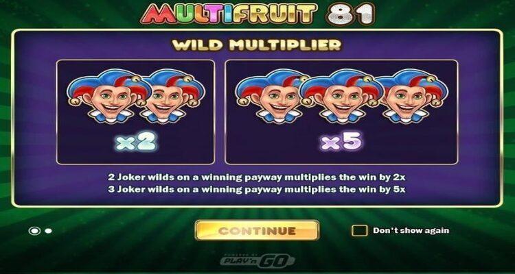 Multifruit 81 slot Wild Multiplier