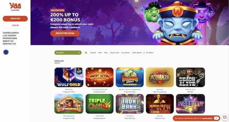 YaaCasino welkomstbonus