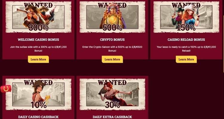 Luck of Spins Casino bonussen