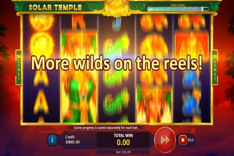 Solar Temple Wilds free spins