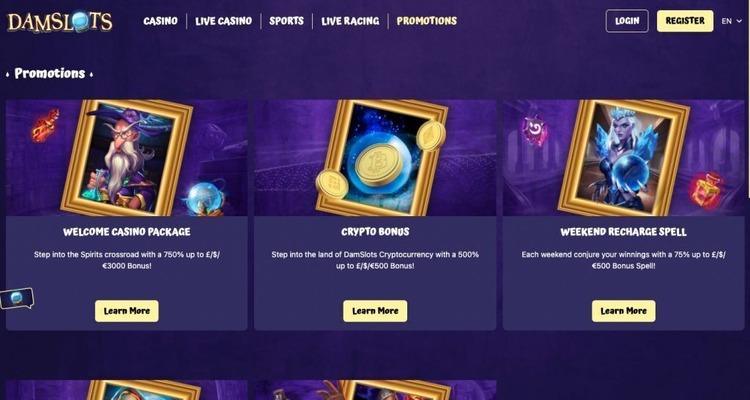 Damslots Casino bonussen