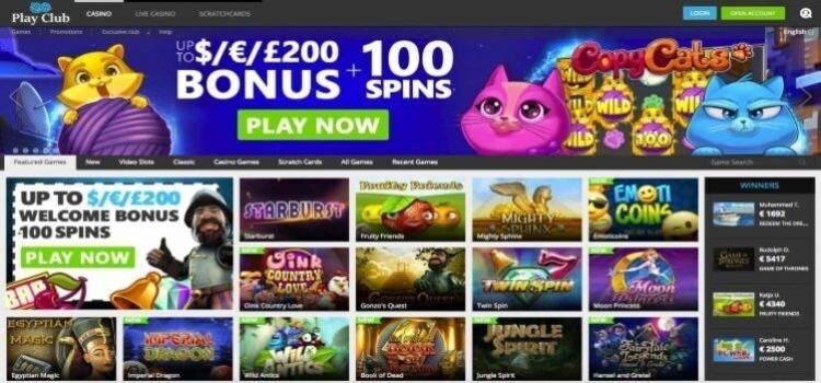 Playclub Casino spelaanbod