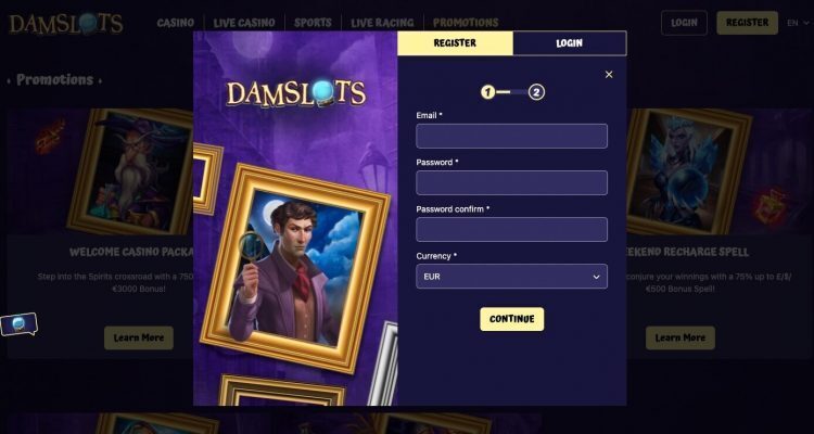 Damslots Registratie