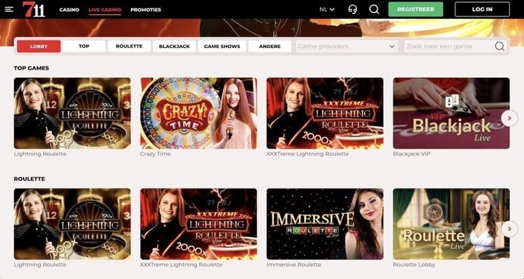 711 Casino live spellen