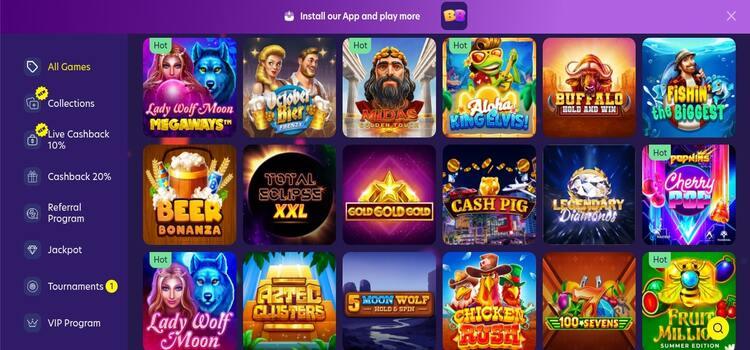BingoBonga Casino spelaanbod