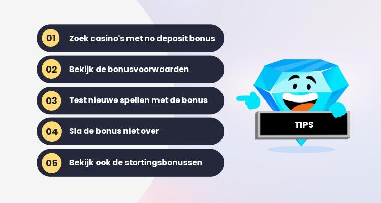 No deposit bonus tips