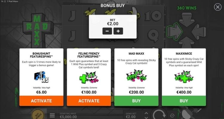 Bonus Bet en Bonus Buy Feature