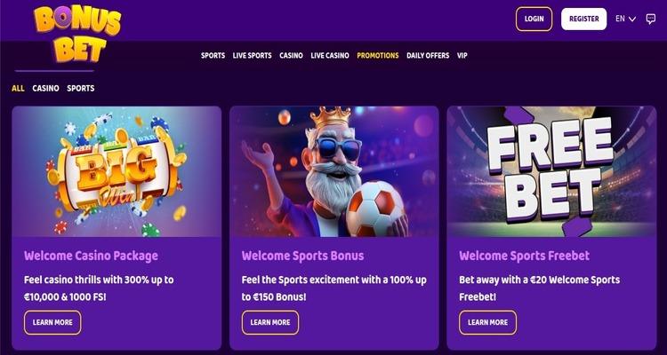 BonusBet Casino bonussen