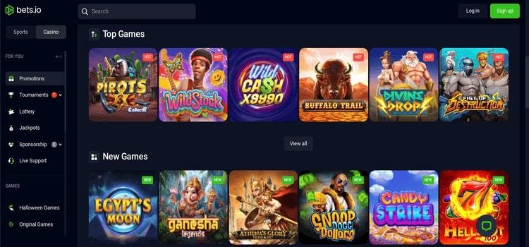 Bets.io casino spellen