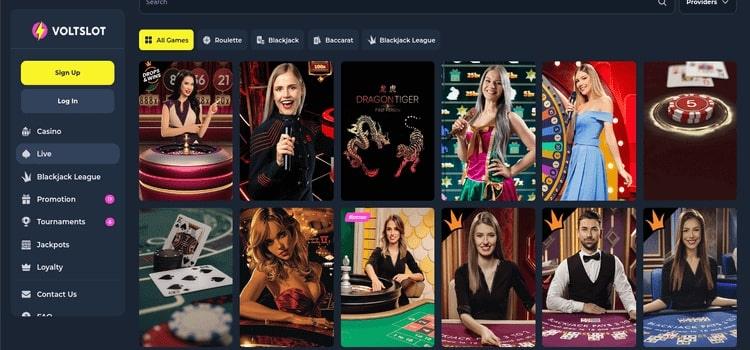 Voltslot Casino live casino