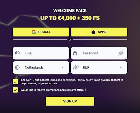 Voltslot casino registratie