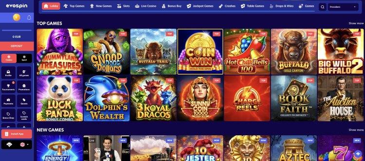 evospin casino spellen