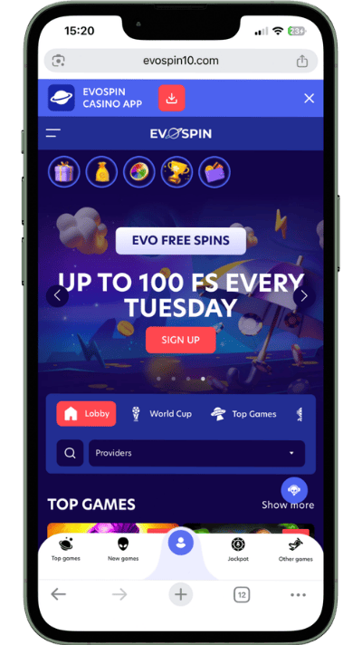evospin mobiel casino