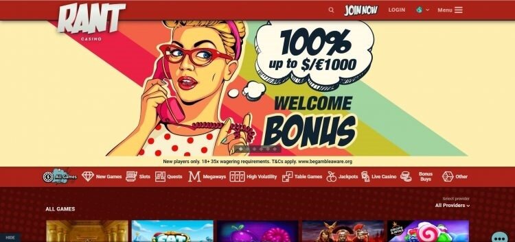 RANT Casino | Beste Online Casino Reviews | welkomstbonus
